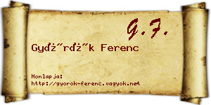 Györök Ferenc névjegykártya